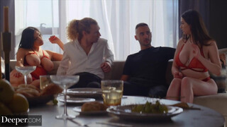 Mona és Alyx szétbaszott swingerek: kemény DP, nyálas punci, mély seggbe dugás élvezésig