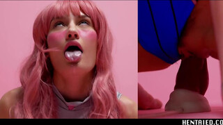 Kurva kemény japis nőcsi magába fojtja a gépi faszt fulladt nyögésekkel