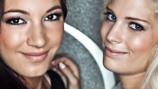 Candee Licious és Felicia Kiss forró leszbikus csábítása