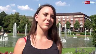 Német turista csaj vad kültéri anális élvezete