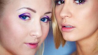 Szőke leszbikusok lüktető orális extázisa