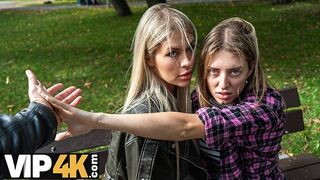 Szőke szépség Zlata Shine titokban csábítja a nagydolgú főnököt, miközben barátnője mellett hűséget színlel