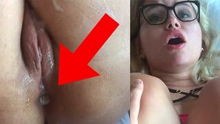 A kezdő tini lány élvezi, amikor szűk seggnyílását dugják és teleélvezik