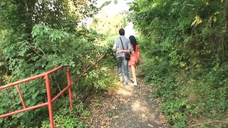Young girl fucked outside by an old man